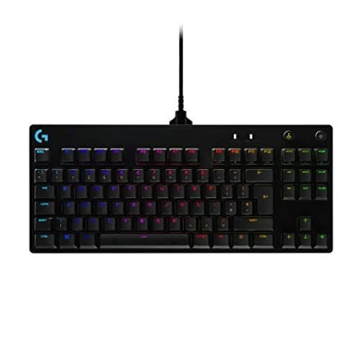 Image de Logitech Pro Clavier backlit USB QWERTY R. U. commutateur : GX Blue Clicky noir