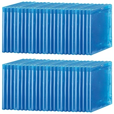 Afbeelding van PEARL Blu ray 50 stuks zachte behuizing voor 1 Disc transparant blauw