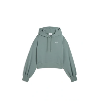 Afbeelding van Puma Wardrobe ESS Relaxed FIT Hoodie, Dames, Maat: XS, Green moon
