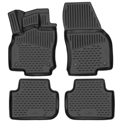 Afbeelding van WALSER XTR 75239 Vloermatset Rubber voor en achter Zwart Op maat gemaakt