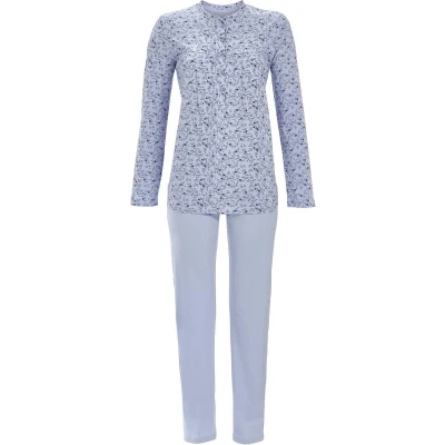 Afbeelding van Ringella pyjama dames katoen blauw
