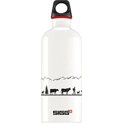 Afbeelding van SIGG Zwitserse waterfles (0,6 L), vervuilingsvrije en lekvrije metalen fles, lichtgewicht stevige aluminium fles met schroefdop