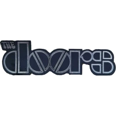 Afbeelding van The Doors Chrome Logo Patch Zwart/Zilverkleurig