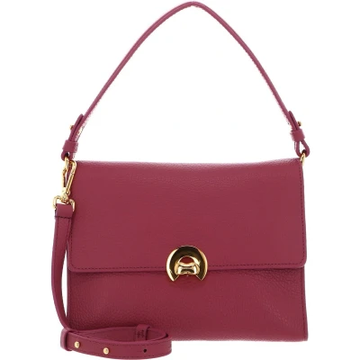 Afbeelding van COCCINELLE Leren Schoudertas Binxie Handbag Grained Leather Rosewood (rood)paars