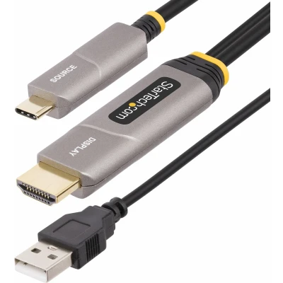Afbeelding van StarTech.com 145B USBC HDMI4K AOC video kabel adapter HDMI Type A (Standaard) Zwart