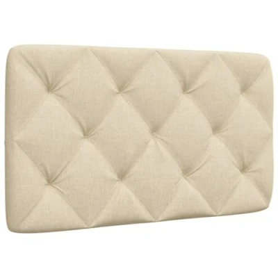 Image de vidaXL Coussin de tête lit crème 80 cm tissu