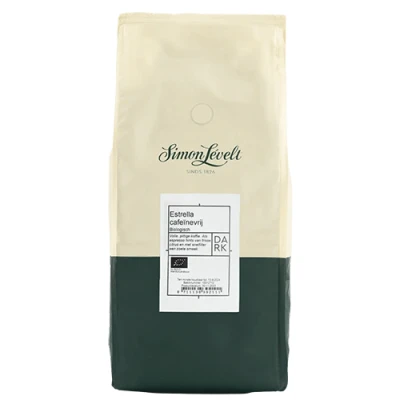 Afbeelding van Simon Lévelt Cafeïnevrije versgemalen koffiebonen Estrella cafeïnevrij