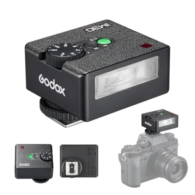 Afbeelding van Godox iM30 GN15 Mini Speedlite Cameraflitser met 7 vermogensniveaus, 3,6 s oplaadtijd enkele contactkam voor spiegelloze camera&#039;s van Canon, Nikon en Sony