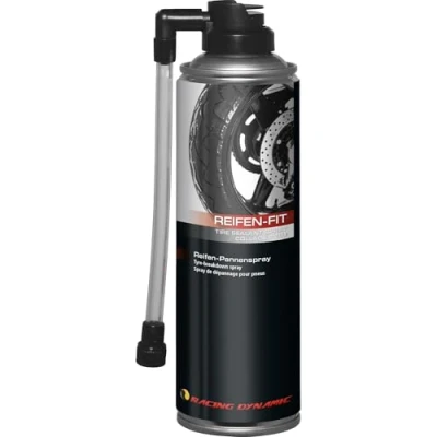 Afbeelding van Racing Dynamic Bandenspray 300 ml noodspray voor het repareren van lekken om verder te rollen