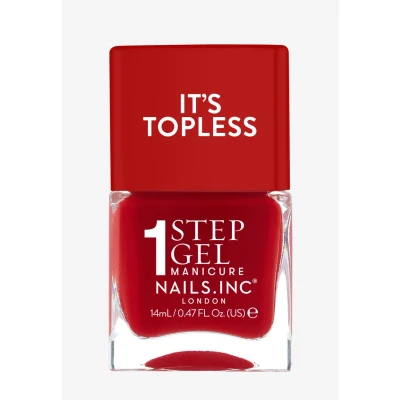 Afbeelding van Nails Inc Topless Kendall (lippenstift) UV vrije gelnagellak 1 stap manicure met ca. 8 dagen grip sneldrogend, veganistisch en 21 vrij voor kinderen volwassenen zonder basis