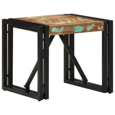 Afbeelding van vidaXL Salontafel 40x40x35 cm massief gerecycled hout meerkleurig