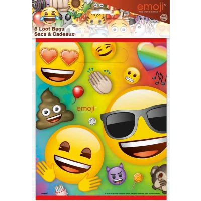 Afbeelding van Traktatiezakjes Rainbow Fun Emoji 8 stuks