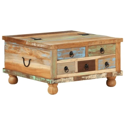 Afbeelding van Salontafel 70x70x38 cm gerecycled hout