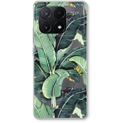 Afbeelding van Case Company® hoesje geschikt voor Xiaomi Poco X6 Pro Bananenbladeren Soft Cover Telefoonhoesje Bescherming aan alle Kanten en Schermrand