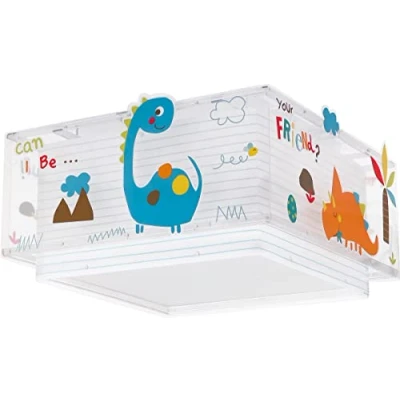 Afbeelding van Dalber plafondlamp voor kinderen, dinosaurus, dieren, kroonluchter slaapkamer; 73456, E27