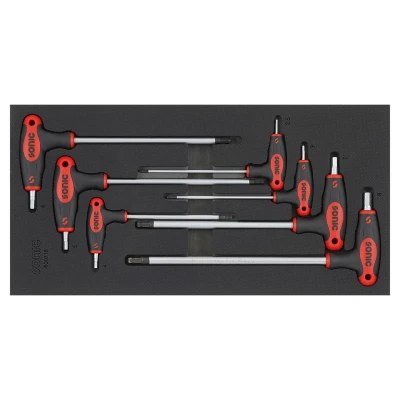 Afbeelding van SONIC 600718 Gereedschapmodule 7 2.5mm, 3mm, 4mm, 5mm, 6mm, 7mm, 8mm Zeskant L Form, extra lang