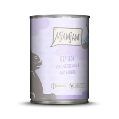 Afbeelding van 6x400g MjAMjAM Kitten Excellent Kalf met zalmolie nat kattenvoer