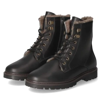 Afbeelding van Bisgaard MAIA Veterboots voor kinderen, Maat: 34, Black Kalfsleer