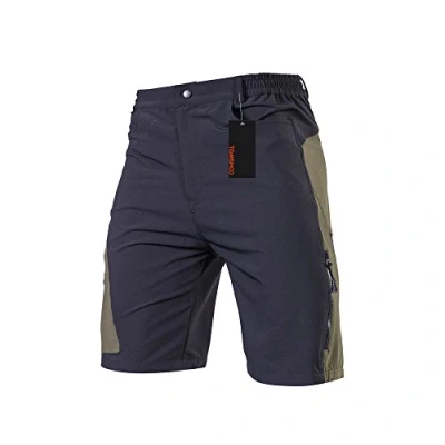 Afbeelding van TOM SHOO Heren Baggy Fietsen Shorts Ademende Loose Fit Outdoor Sport MTB Running Shorts, Zwart, M