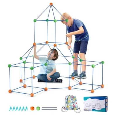 Image de VEVOR Kit de construction fort tente pour enfants jouet STEM 120 pièces