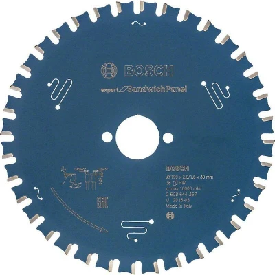 Image de BOSCH 2608644367 lame de scie circulaire Expert pour panneaux sandwich, 190 x 30 mm, 36T