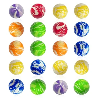 Afbeelding van YSDYY 20 stuks stuiterballen voor kinderen, feesttassen, rubberen speelgoed, springballen verjaardagsfeestjes, klassenprijzen, speelbenodigdheden