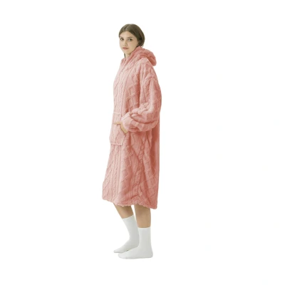 Afbeelding van Dutch Decor Limited Collection SOPHIE Hoodie XL roze met buidel en capuchon Teddy binnenvoering