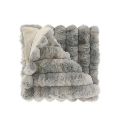 Afbeelding van KYLIAN Plaid 130x160 cm Dikke rib Fake fur Super zacht Heerlijk warm