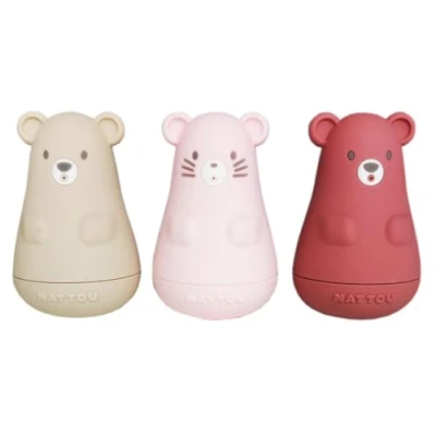 Afbeelding van Nattou Silicone badartikelen 9 cm Roze mix