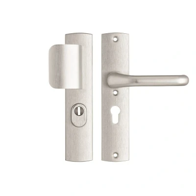 Afbeelding van AXA Premium veiligheidsbeslag D duwer/kruk (Flow) met kerntrekbeveiliging PC55 F1 LS SKG***