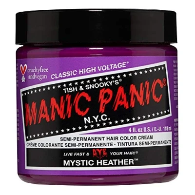 Image de Manic Panic Mystic Heather Classic Crème, teinture capillaire violette semi permanente végétalienne et respectueuse des animaux, 118 ml