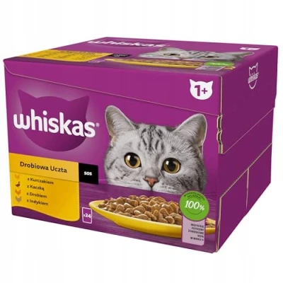 Afbeelding van WHISKAS Poultry Feast nat kattenvoer 24x85 g