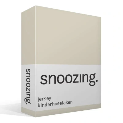 Afbeelding van Snoozing Gebreid katoen Kinderhoeslaken Ledikant 60x120 cm Ivoor