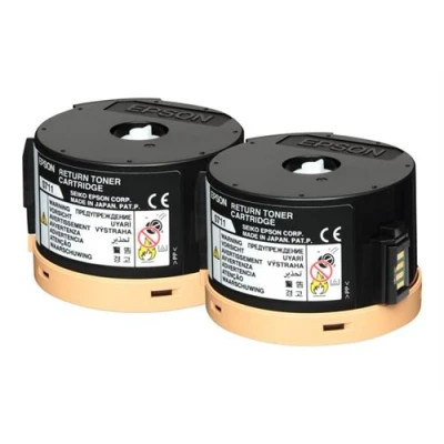 Afbeelding van Epson S050711 Toner Zwart 2 pack
