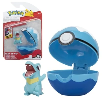 Afbeelding van Pokémon PKW2651 Clip and Go Pokéball Karnimani &amp; duikbal, officiële Pokébal met beweegbare figuur van 5 cm