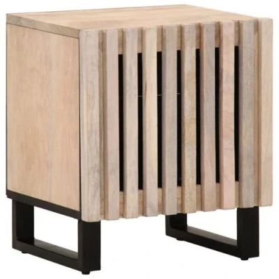 Afbeelding van Nachtkastje 40x33x46 cm massief gebleekt mangohout