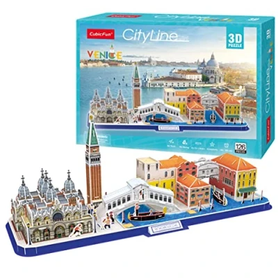 Afbeelding van 3D puzzel van Venetië, puzzels voor volwassenen en kinderen, volwassenen, modellen om in elkaar te zetten, spelletjes monteren,