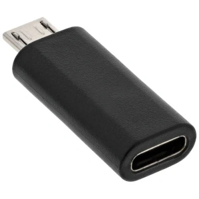 Image de InLine Adaptateur USB C (F) pour Micro de type B (M) 2.0 noir