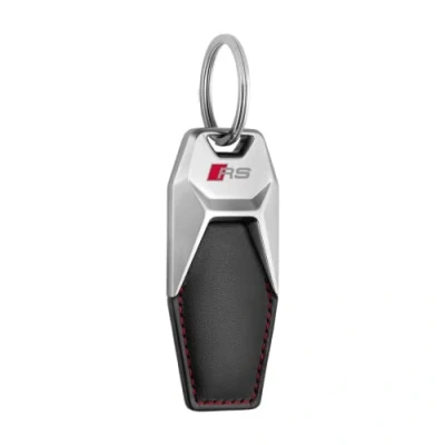 Afbeelding van Audi collection 3181900701 RS lederen sleutelhanger, zwart/zilver