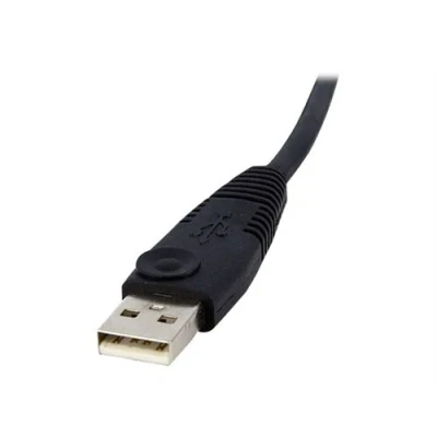 Image de StarTech.com 4 en 1 câble de commutateur KVM DVI D Dual Link USB avec audio et microphone clavier/vidéo/souris/audio 4.6 m