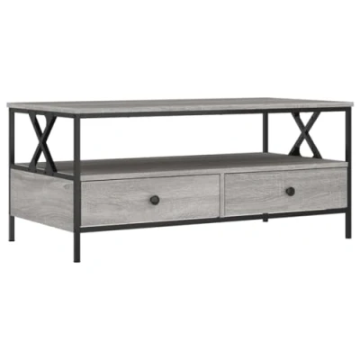 Image de vidaXL Table basse sonoma gris 100x51x45 cm bois d&#039;ingénierie835302