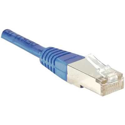 Afbeelding van Exertis Connect Patchkabel F/UTP, CAT.6, blauw, 5,0 m met bijzonder smalle knikbeveiliging (F/UTP, CAT6, 5 m), Netwerkkabel