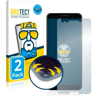 Afbeelding van BROTECT Screenprotector voor Google Pixel 3 Folie Beschermfolie transparant volledig dekking (2 Stuks)