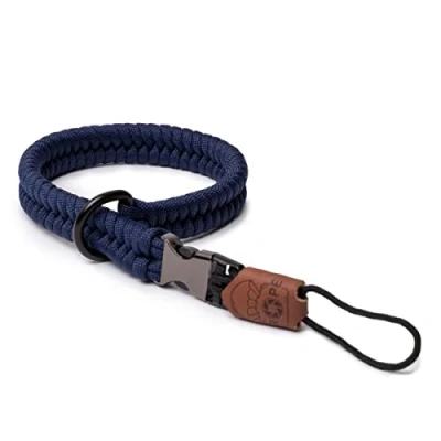 Afbeelding van C Rope The Claw Handgevlochten paracord camerariem met snelsluitsysteem, marineblauw