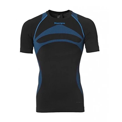 Afbeelding van Kempa Attitude Pro Shirt Heren thermoshirts zwart/lichtblauw maat XL 2XL