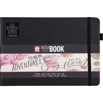 Afbeelding van Sakura Schetsboek, 80 Vel, 140 G/m², Ft A5, Wit Papier Schetsblok