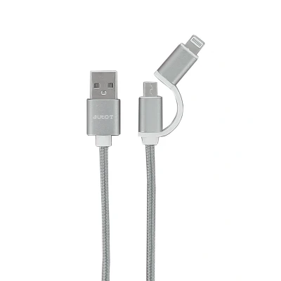 Afbeelding van AUTO T 540203 USB oplaadkabel zilver Blisterverpaking