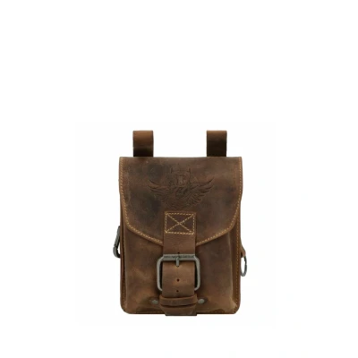 Afbeelding van Greenburry Vintage leren biker heuptas 1754HM, Bruin