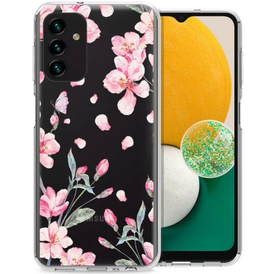 Afbeelding van iMoshion hoesje Geschikt voor Samsung Galaxy A13 (5G) / A04s Siliconen Design Roze Blossom Watercolor