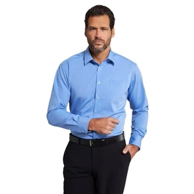 Image de JP 1880 Chemise Pour homme Grandes tailles L 8XL Sans repassage Col Kent Manches longues Coupe confortable Jusqu&#039;à bleu clair 3XT 804890700 3XT, clair, 3XL
